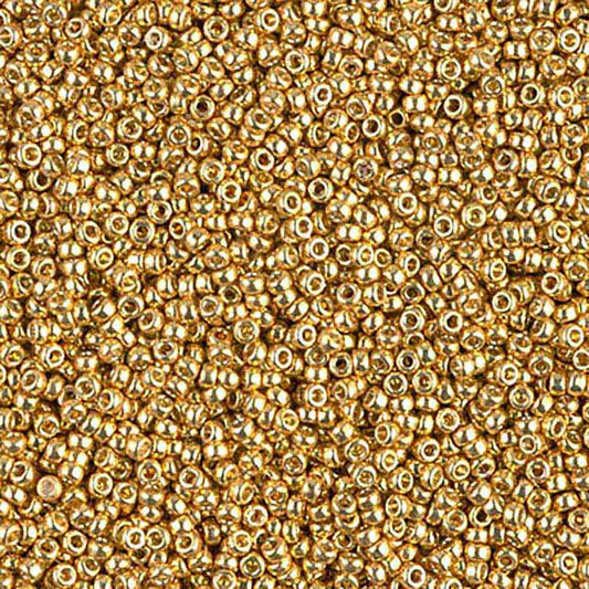 Size 15 #94202 Duracoat Galvanized Gold Seed Bead