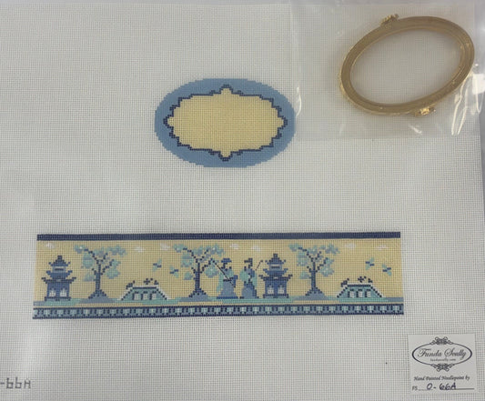 Toile Blue Hinged Box