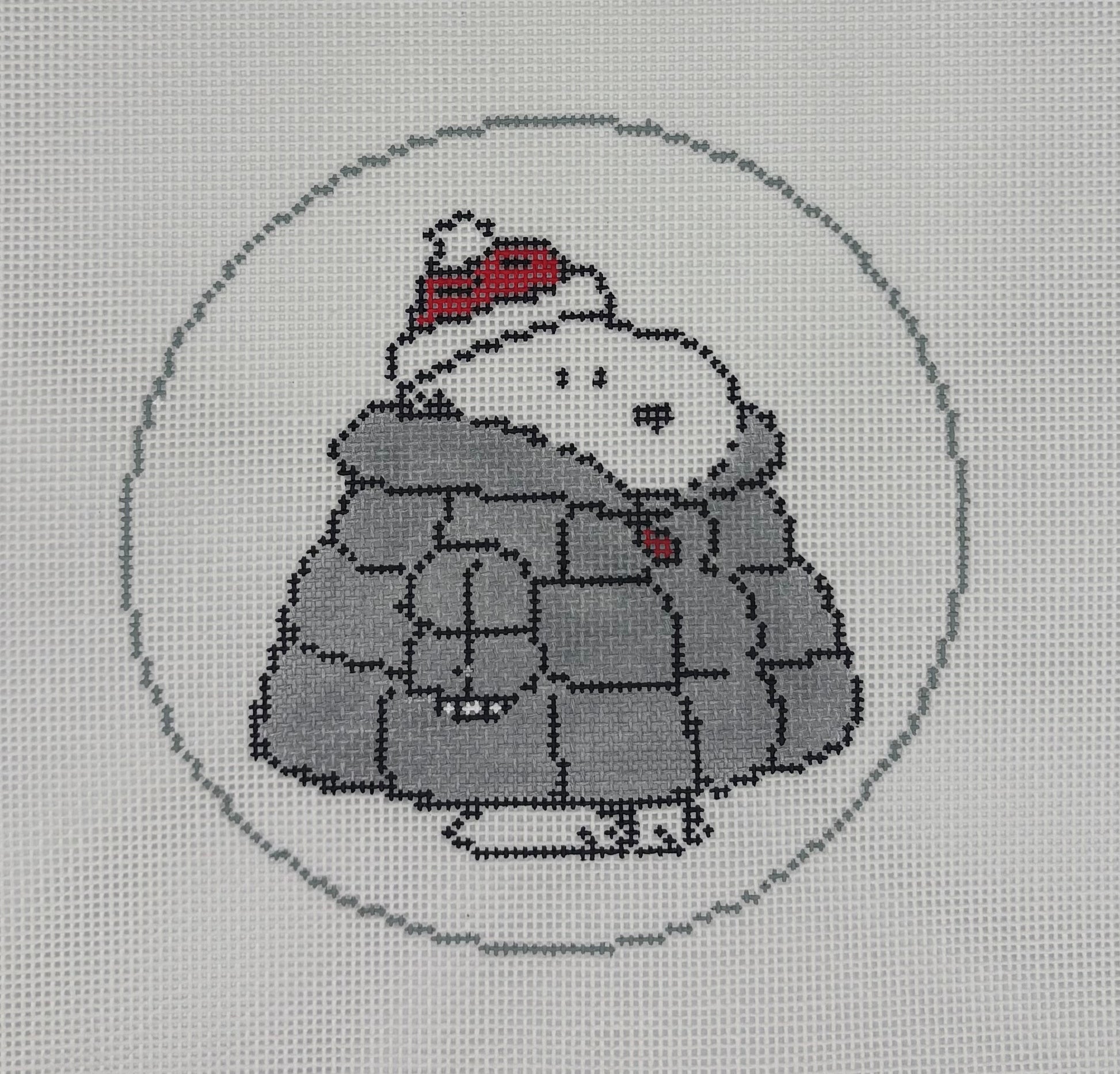 PEANUTS Winter - Snoopy in Silver Puffer CoatOfficially Needlepoint
Winter3SIL