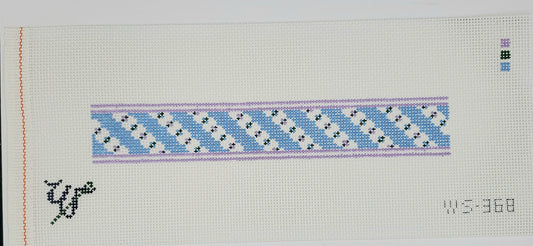 Wipstitch Needleworks Belgravia Blue Key Fob WS368