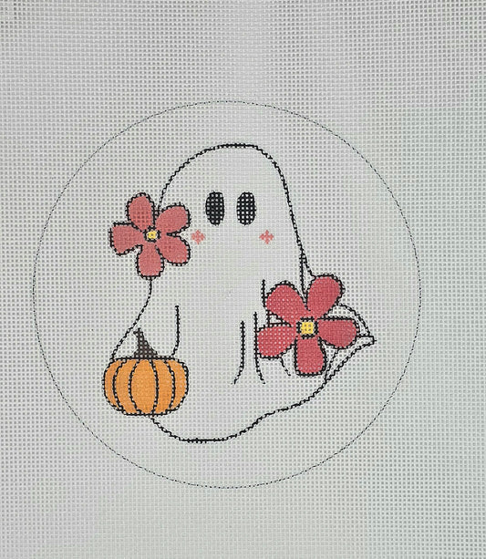 The Collection Designs GH107 Ghost Flowers and Pumpkin