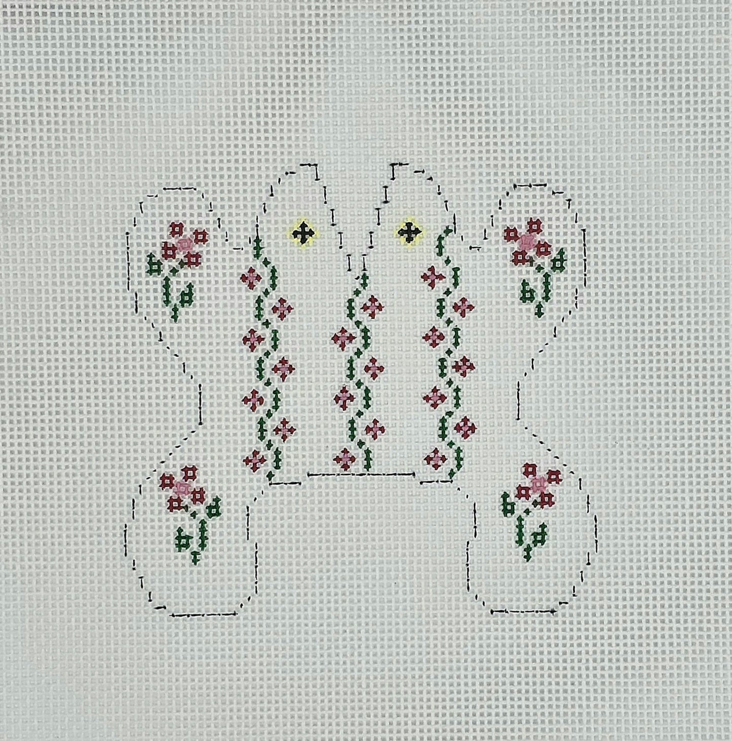 The Collection Designs FG211 Red Flowers and Vine Frog