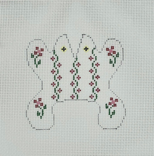 The Collection Designs FG211 Red Flowers and Vine Frog