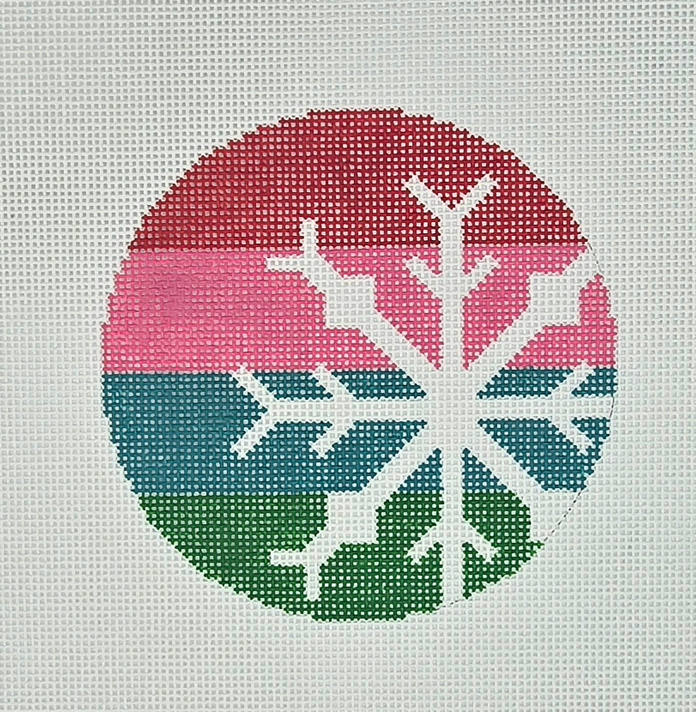 Lauren Bloch Designs Snowflake on Stripes X-15