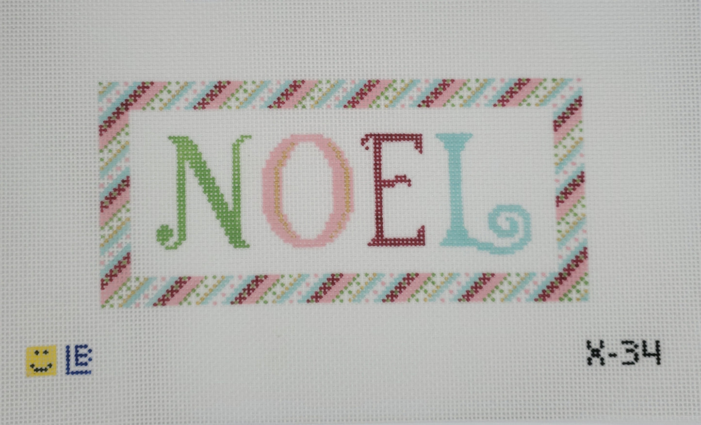 Lauren Bloch Designs Noel with Ribbon Border X-34