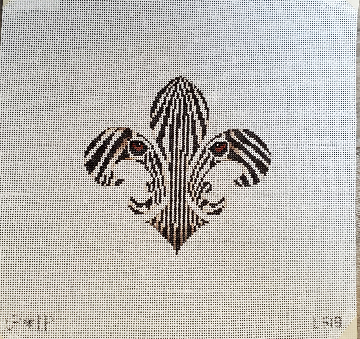 CBK Needlepoint Collections JP Needlepoint Zebra Fleur JP-L518