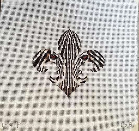 CBK Needlepoint Collections JP Needlepoint Zebra Fleur JP-L518