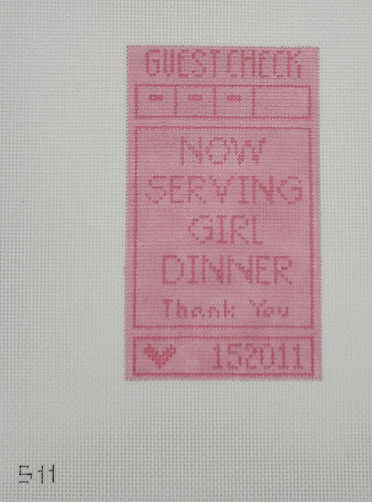 Officially Needlepoint 
Guest Check - Have You Eaten Yet? 
SKU: 511