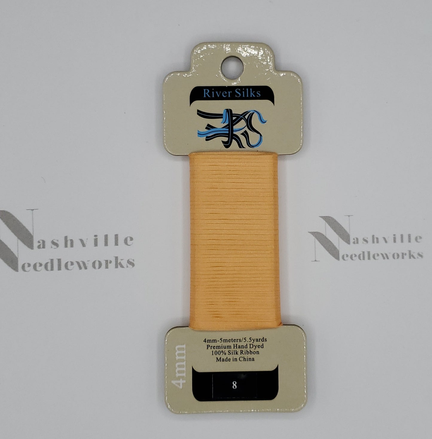 Buff Orange Silk Ribbon - 8
