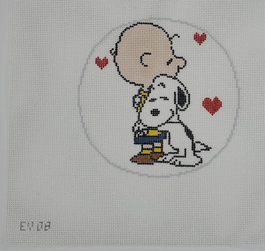 PEANUTS Everyday - Snoopy Hugging Charlie Brown Officially Needlepoint EV08