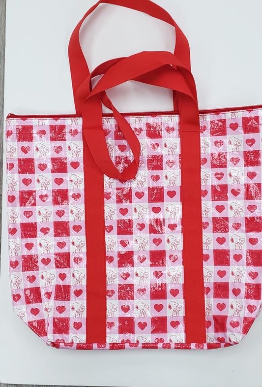 PEANUTS Valentines Large Tote 
Large Woven Project Bag 20" x 13"