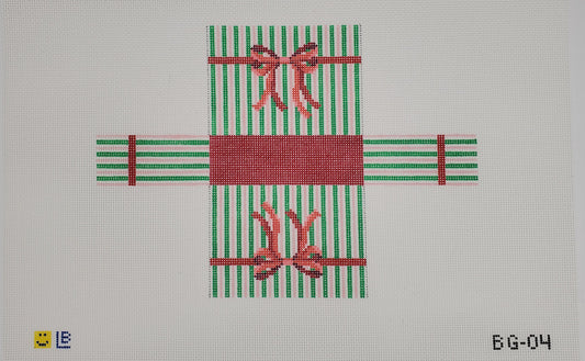 Lauren Block Designs Mini Striped Holiday Bag 3D BG-04