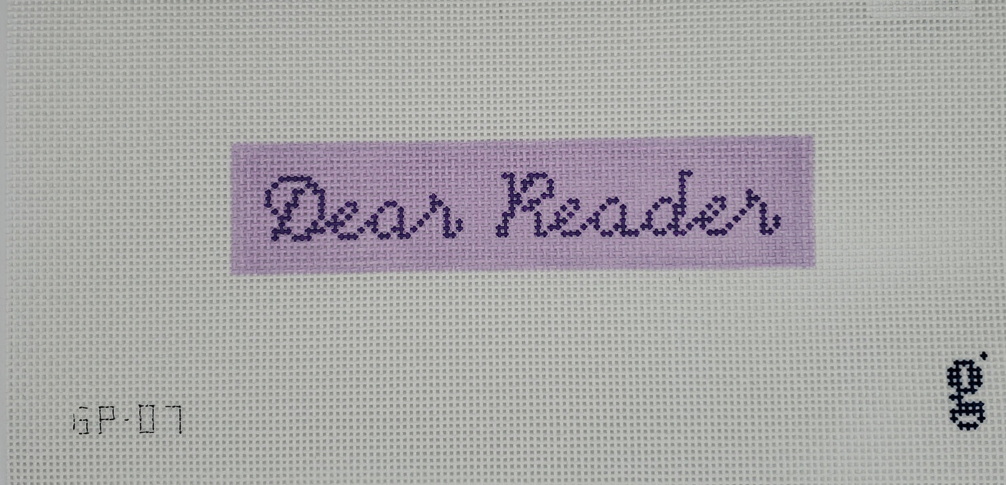 Goodpoint Needlepoint Dear Reader Bookmark GP-07