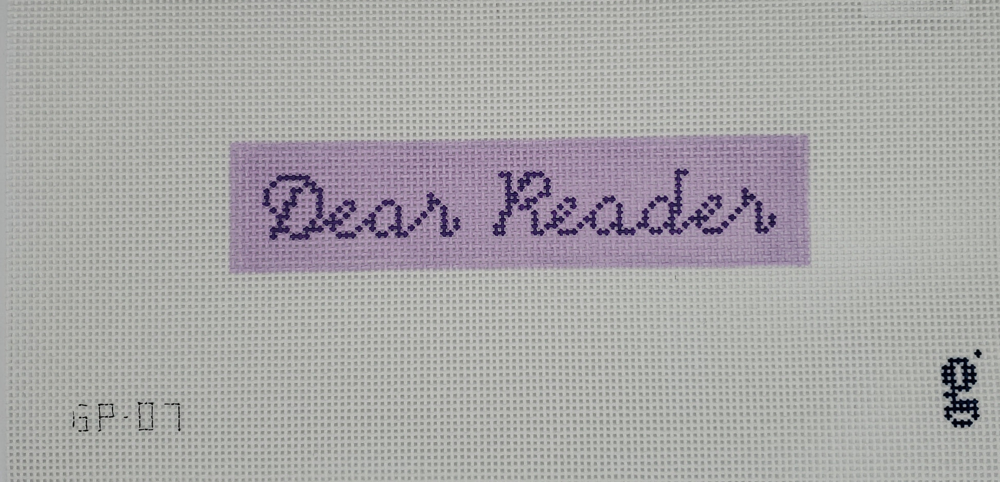 Goodpoint Needlepoint Dear Reader Bookmark GP-07