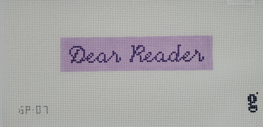Goodpoint Needlepoint Dear Reader Bookmark GP-07
