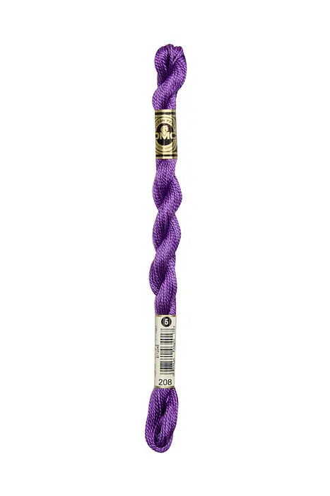 208 Lavender Very Dark, DMC Perle Cotton #5 Skein