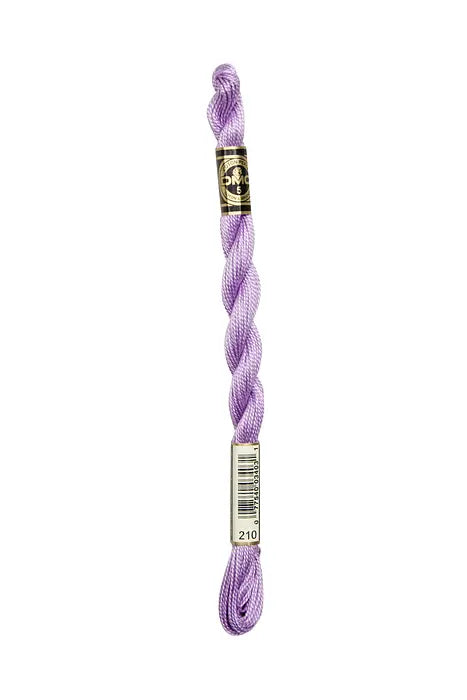 210 Parma Violet DMC Pearl Cotton #3. This pretty mid tone violet shade shares its name with a British violet flavored confectionery which is named after a variety of the flower. Impressionist painters loved violet so much that art critics lambasted its overuse. Conjecture circulated that their overfondness for the color was caused by madness or from spending too much time in the open air.