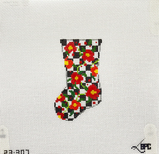 Blueberry Point Micro Floral Mini Stocking 23-307