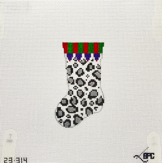 Blueberry Point Micro Animal Print Mini Stocking 23-314