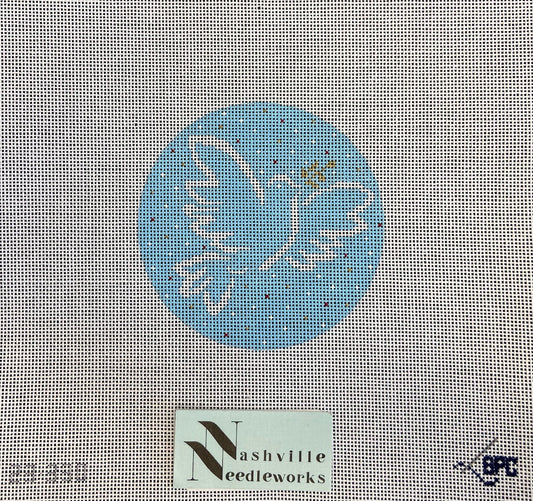 Blueberry Point Canvas Blue Dove Ornament 23-330