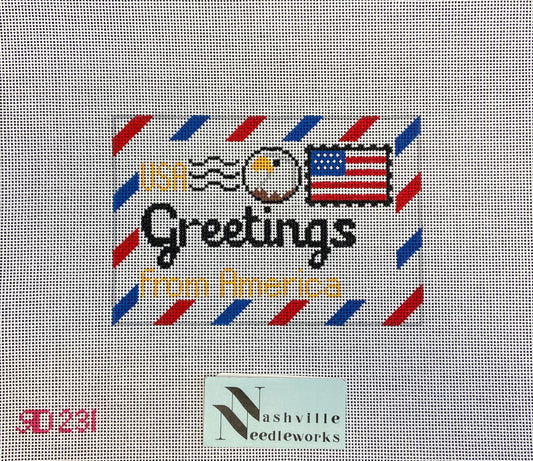 Rachel Donley Greetings from America Postcard RD-231