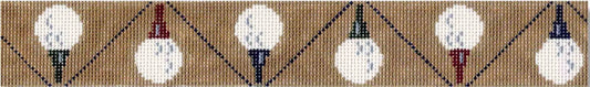 CBK Needlepoint Collections Keep Your Pants On Up & Down Golf Balls Belt 248A