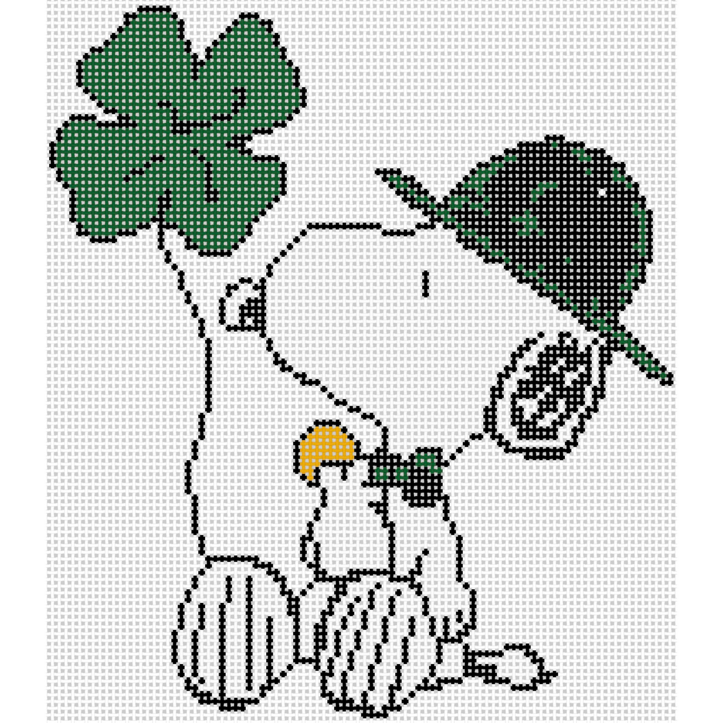 PEANUTS St. Patricks Day - Snoopy with Shamrock Canvas