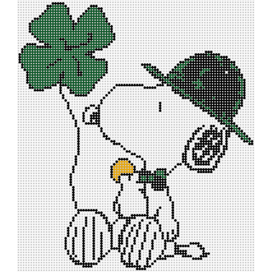 PEANUTS St. Patricks Day - Snoopy with Shamrock Canvas