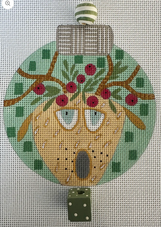 284 (TS) reindeer ball ornament