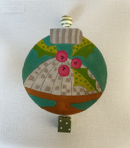 287 (TS) plum pudding ornament