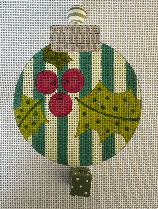 288 (TS) holly ball ornament