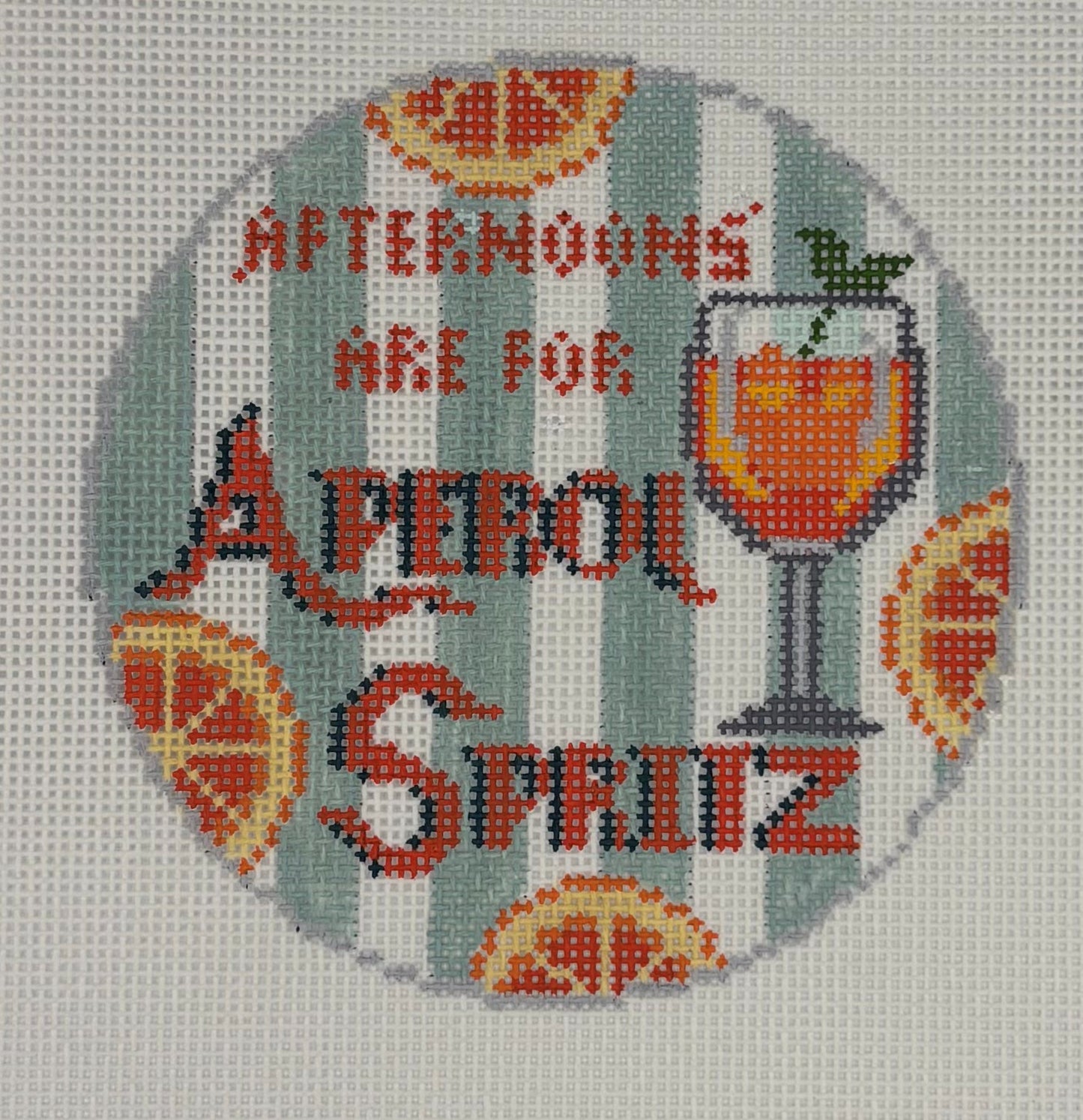 Gingham Stitchery
Happier Hour Coasters - Aperol Spritz
KDS-51
