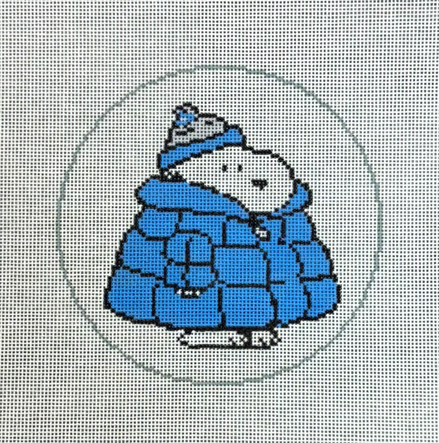 PEANUTS Winter - Snoopy in Puffer Coat Canvas Round