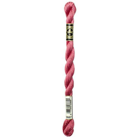 3687 Mauve, DMC Perle Cotton #5 Skein
