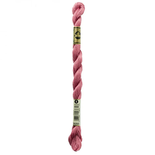 3688 Mauve - MED, DMC Perle Cotton #5 Skein