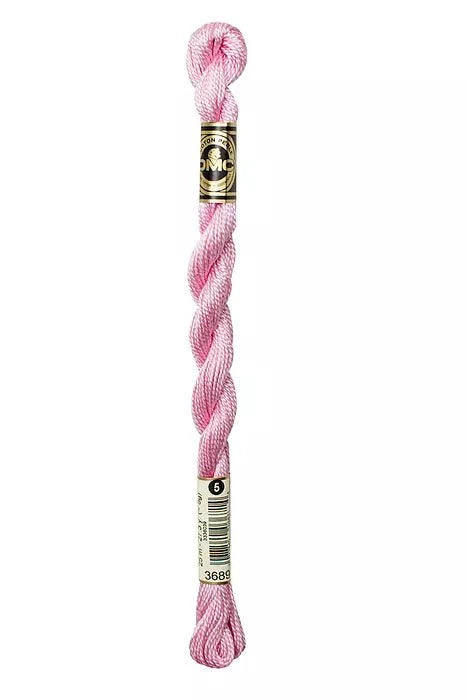 3689 Mauve - LT, DMC Perle Cotton #5 Skein