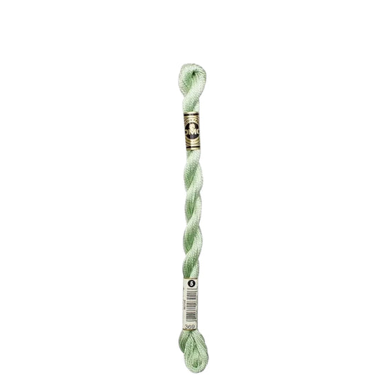 369 Pistachio Green - VY LT, DMC Perle Cotton #5 Skein