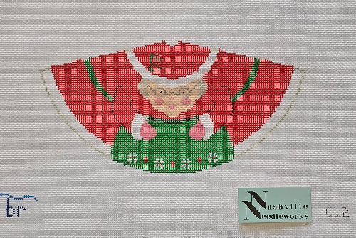 Blue Ridge Stitchery CL2 Mrs. Claus 3D Cone /2 canvas set
with feet