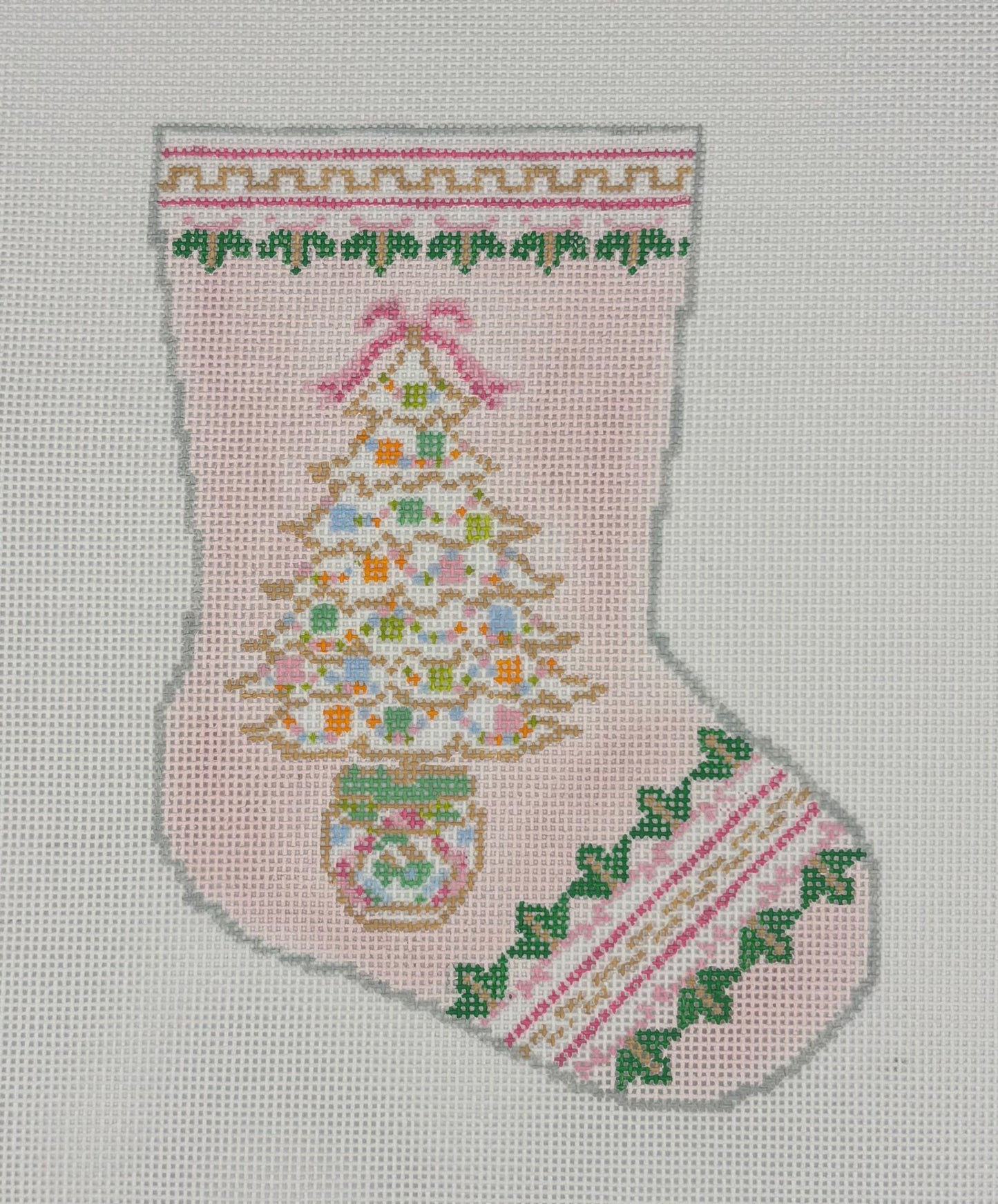 Rose Medallion Bauble Stocking