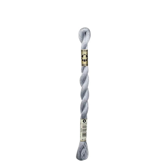 415 Pearl Gray, DMC Perle Cotton #5 Skein