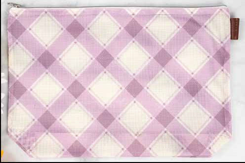 Lilac Plaid Project Bag