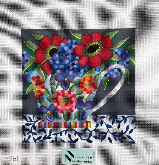 Alice Peterson #4561 Floral Mug-Red Flower