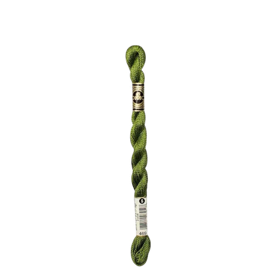 469 Avocado Green, DMC Perle Cotton #5 Skein