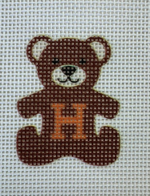 Brown H Bear Bag Charm