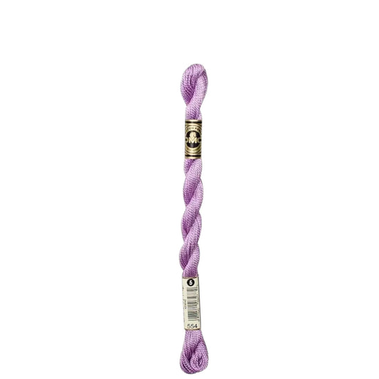 554 Violet - LT, DMC Perle Cotton #5 Skein
