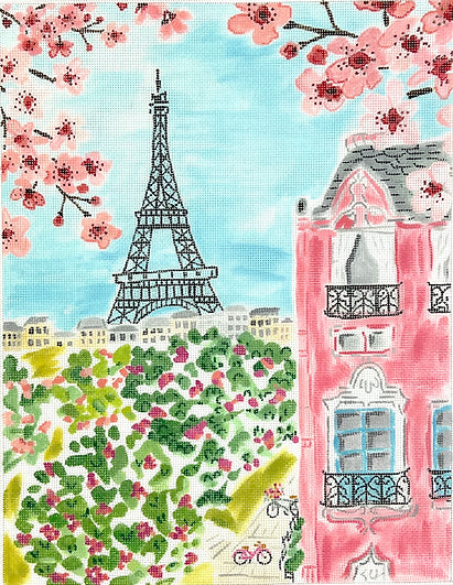 Kate Dickerson Lindsay Brackeen 
Paris Eiffel Tower with Cherry Blossoms LB-PL16