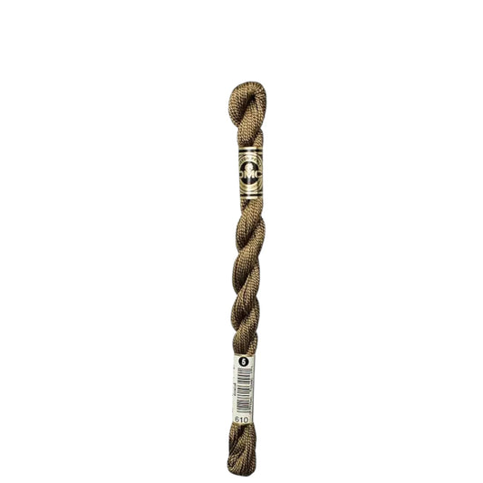 610 Drab Brown - DK, DMC Perle Cotton #5 Skein