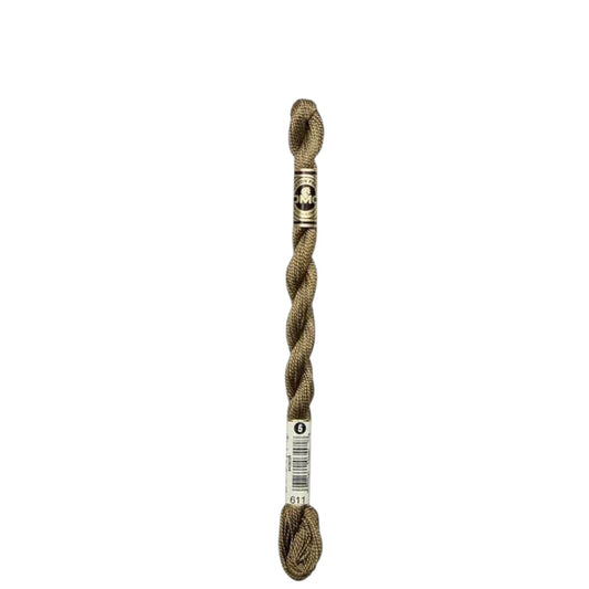 611 Drab Brown, DMC Perle Cotton #5 Skein