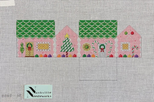 Susan Roberts Needlepoint Lime Slice Roof and Peppermint 3D House 
6263