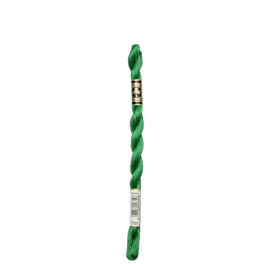 701 Green - LT, DMC Perle Cotton #5 Skein
